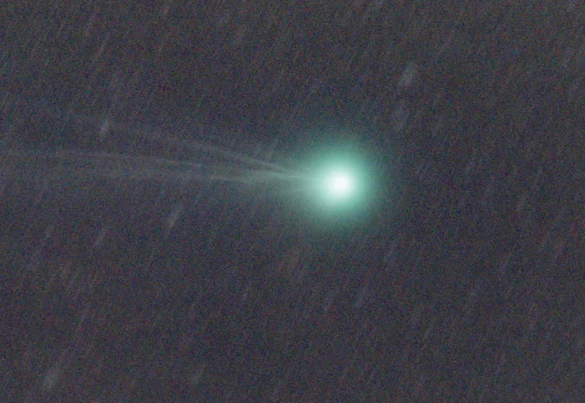 Close-up view of the comet stack with sigma hi/lo=1