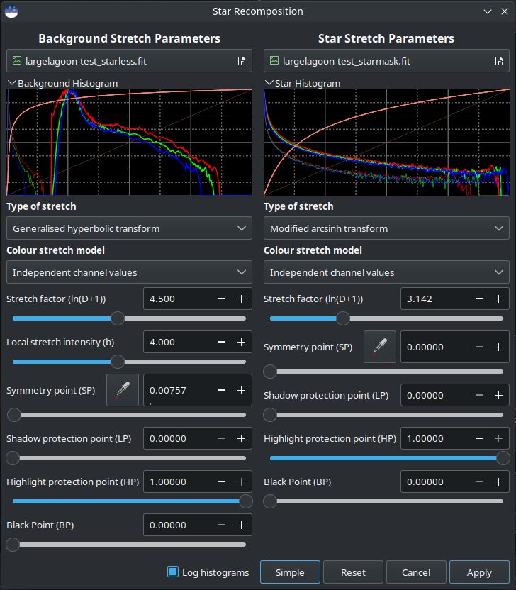 Showing all settings